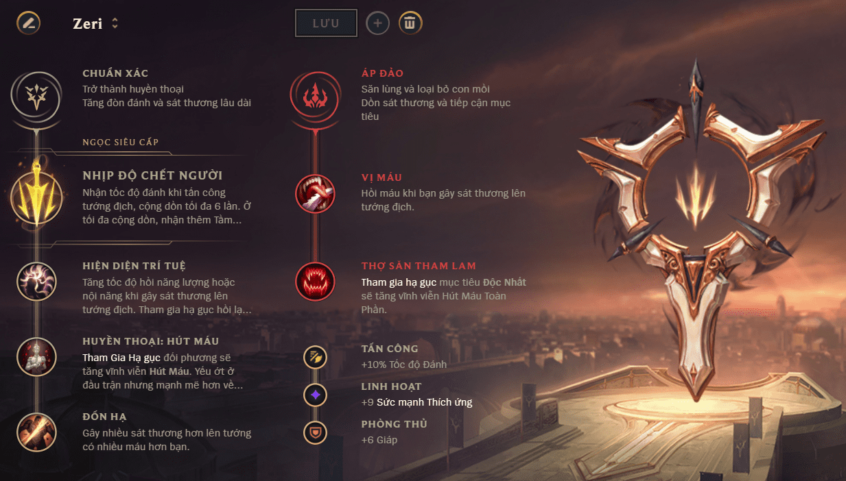 The rune page currently used by many elite players for Zeri