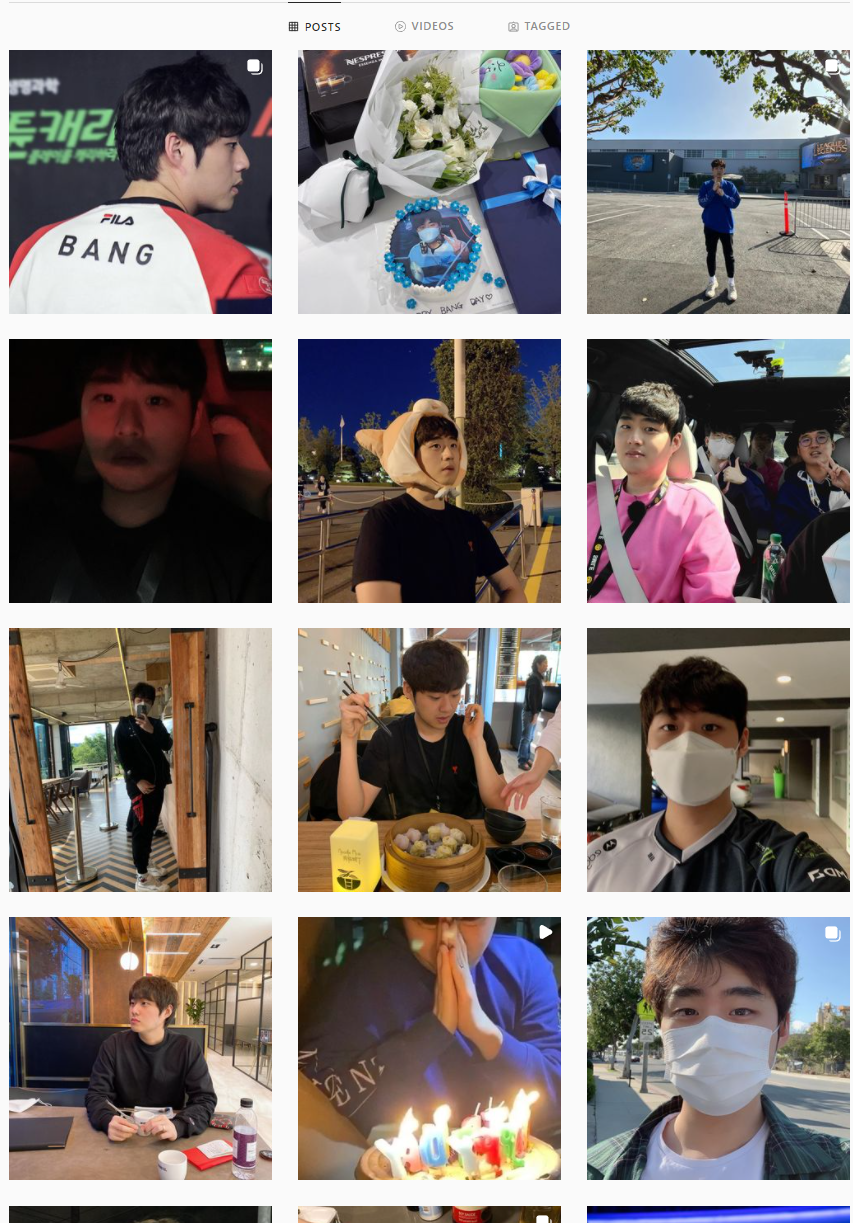 Bang hasn't posted anything