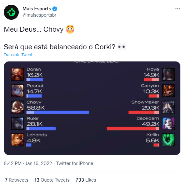 Chovy leaves the League of Legends community in awe every time he uses Corki