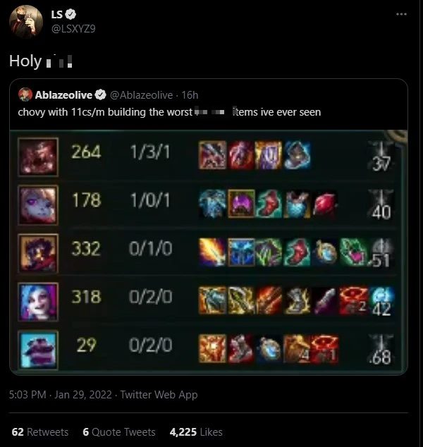 Chovy's itemization with Viktor was deemed very poor in this match