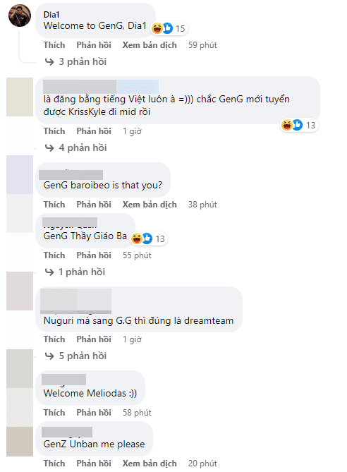 The VCS community is buzzing over the post from Gen.G's Chairman