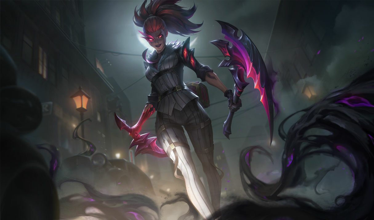 Champions like Akali with Academy emblems activated at the highest trait level are truly terrifying