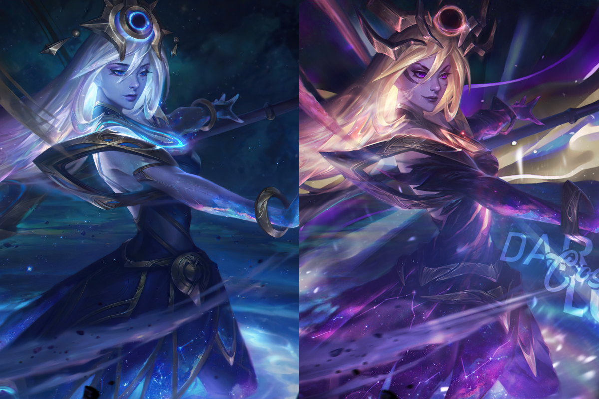 2 skins of Lux look identical, differing only in main color and eye expression