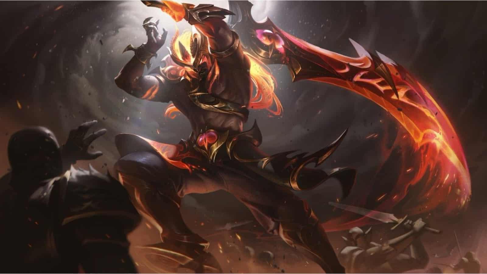 Tryndamere Dark Lord - a newly released skin that has caused a stir in the community due to its clear 'pay to lose' effect