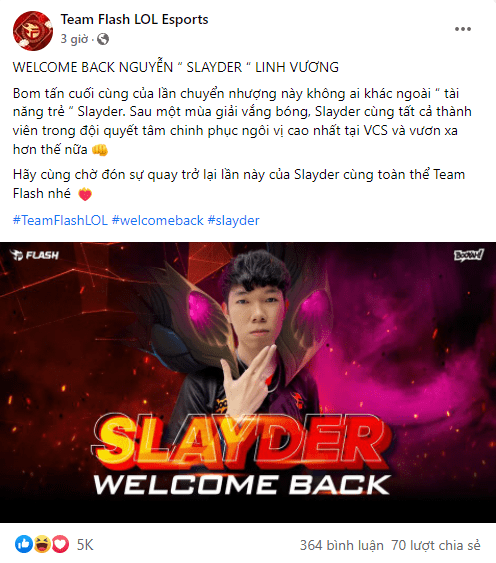 Slayder has reunited with TF