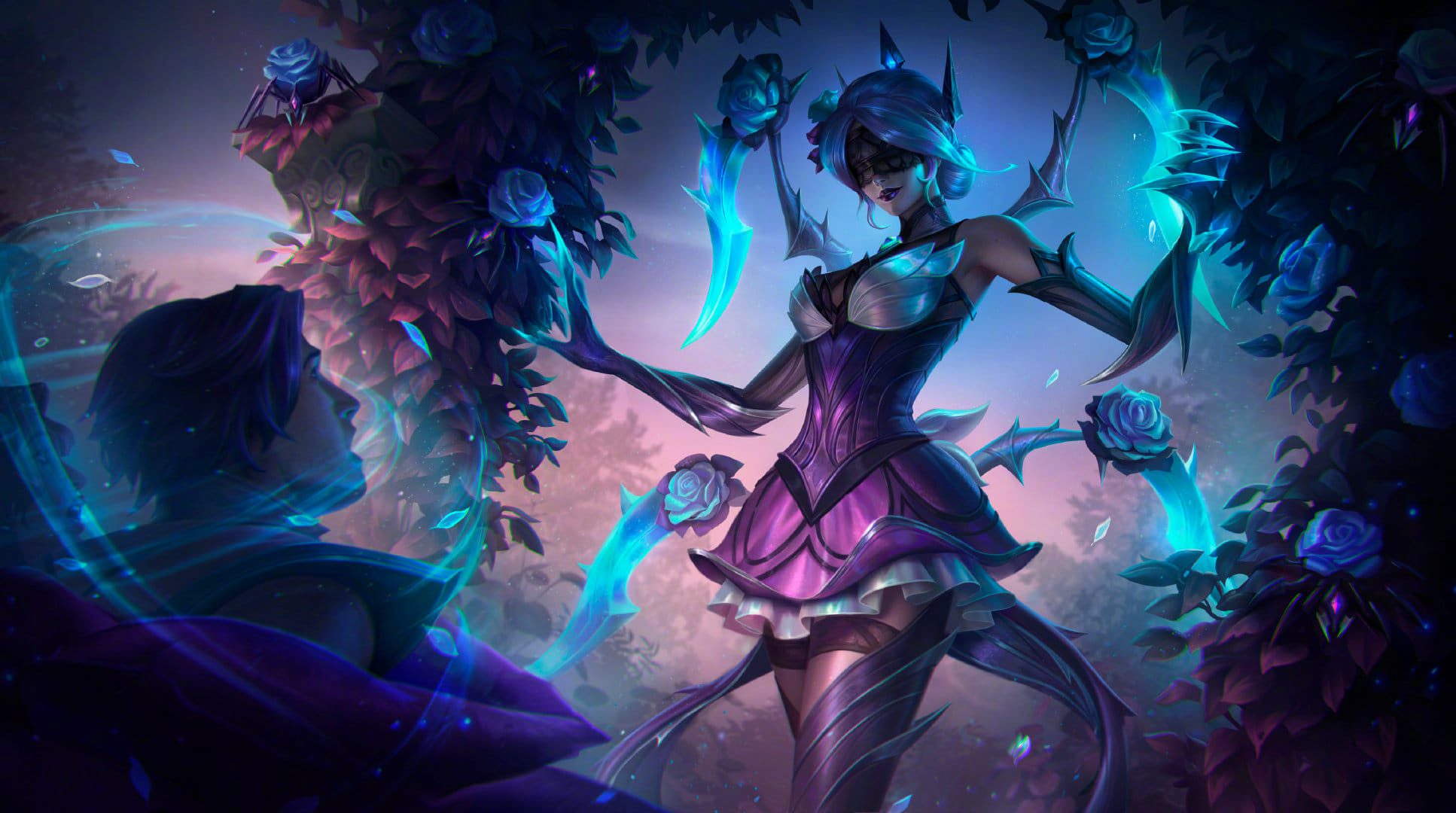The trio of skins from the Pink Crystal skin line includes Pink Crystal Akshan, Pink Crystal Janna, and Faded Pink Elise
