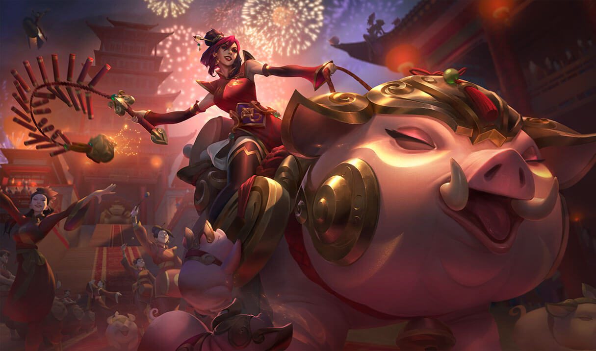 Sejuani Year of the Pig - the last Lunar New Year skin currently associated with the 12 zodiac animals