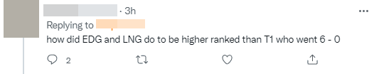 How can EDG and LNG rank higher than T1 - a team that is unbeaten in 6 consecutive matches?