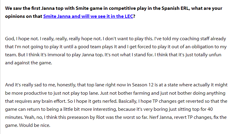 Alphari is extremely opposed to bringing Janna into professional tournaments