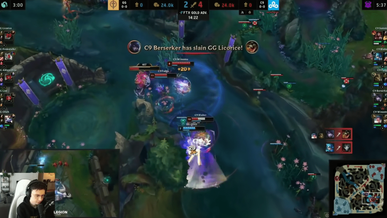 Cloud9 is one of the teams exploiting the solo lane Support strategy