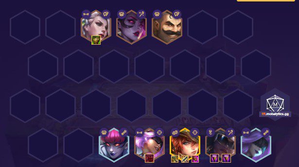 Miss Fortune and the Sisterhood composition at level 8