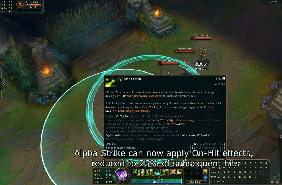 The Q - Alpha Strike applying attack effects...