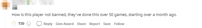Why hasn’t this player been punished? They’ve played over 50 games for more than a month now