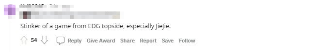 EDG's top lane truly needs to be discarded, especially Jiejie