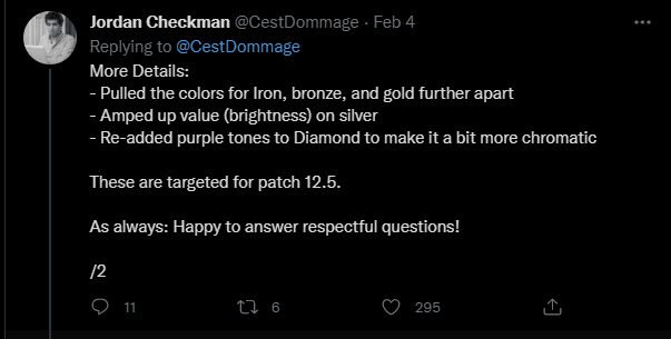 This change is expected to be applied in patch 12.5