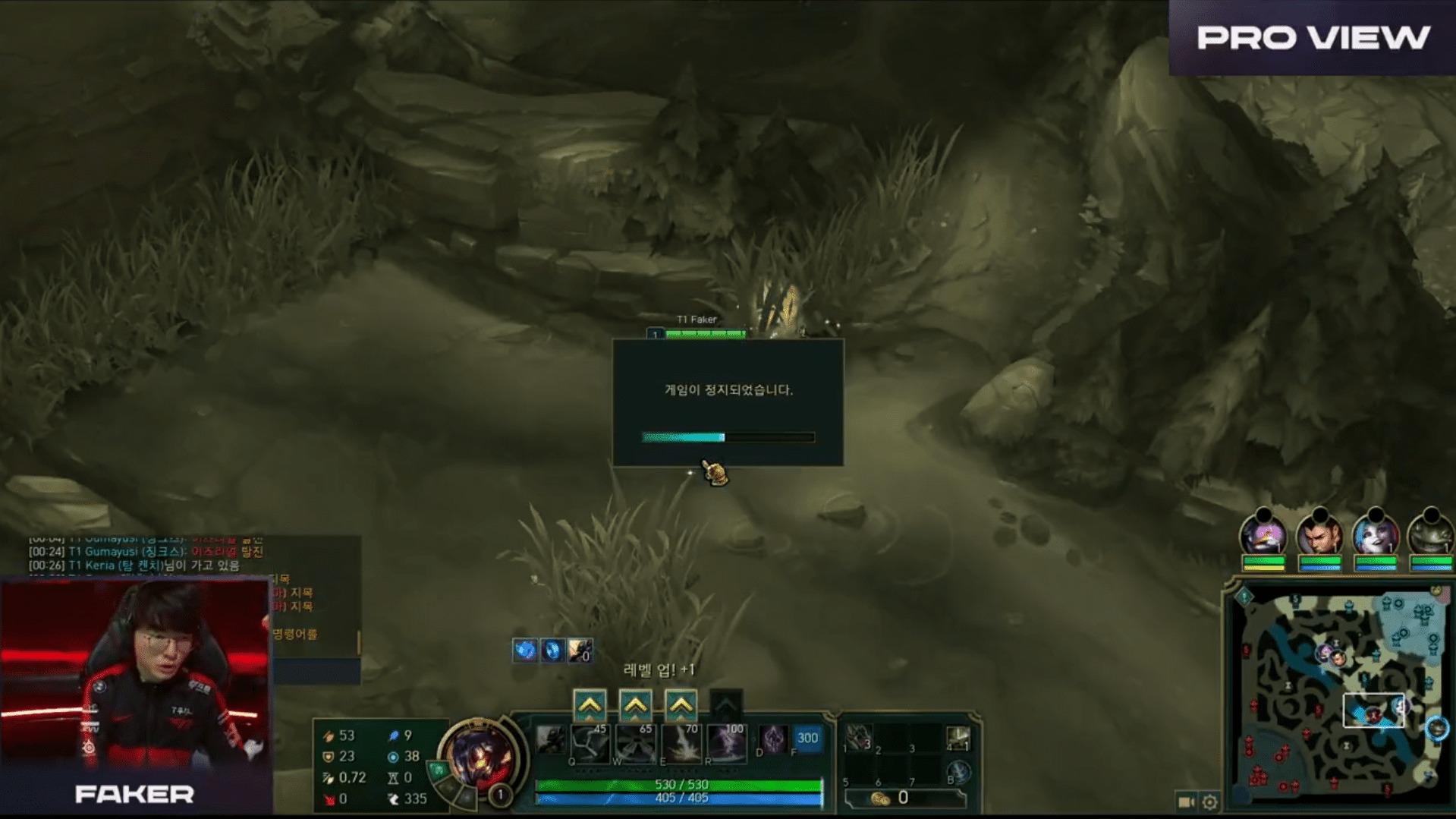 The match was only paused when Faker accidentally pressed Flash