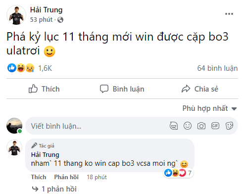 Palette rejoices as it's been 11 months since winning a BO3 in the highest level of Vietnamese LMHT