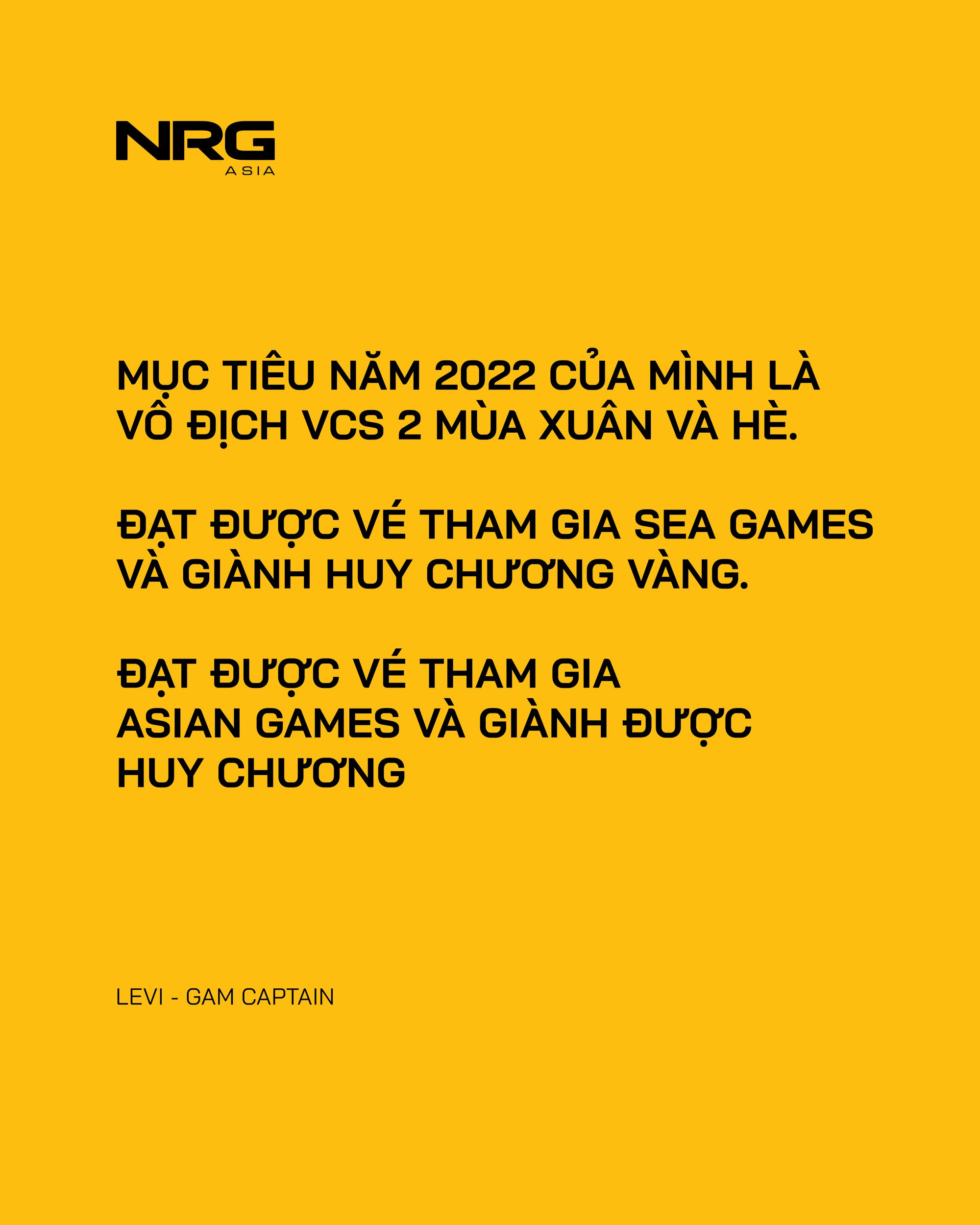 Levi and GAM aim to win all tournaments they can participate in
