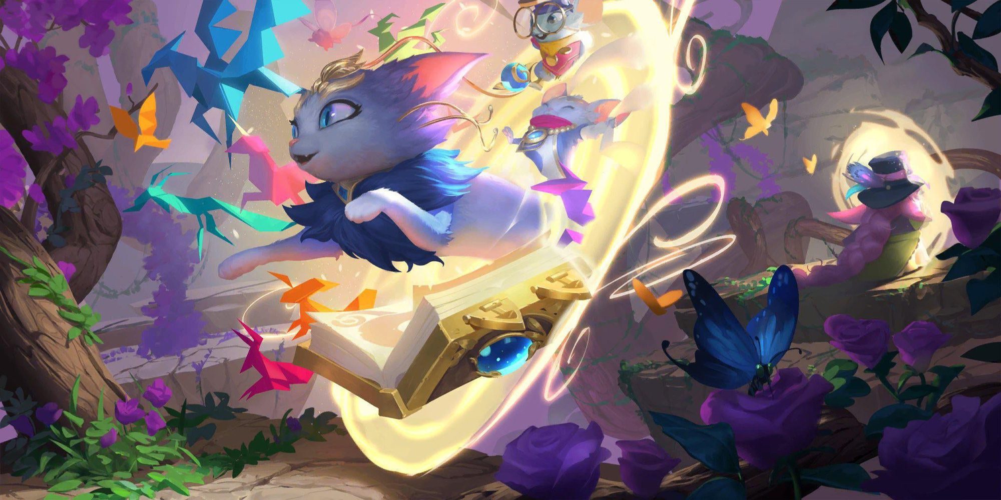 On the right side, we can see a Yordle passing through a space portal, which could very well be Norra