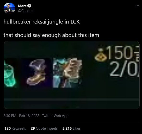 Analyst Caedrel was truly left speechless by Riot when seeing Rek'Sai Jungle in LCK also abusing the Hammer of Justice