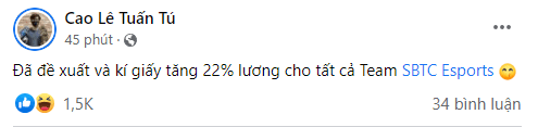 The management duo of SE is very pleased, manager Cao Le Tuan Tu even announced a salary increase for all SE members
