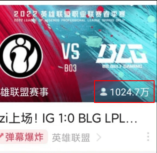 Incredible view count for the match IG - BLG since Uzi played