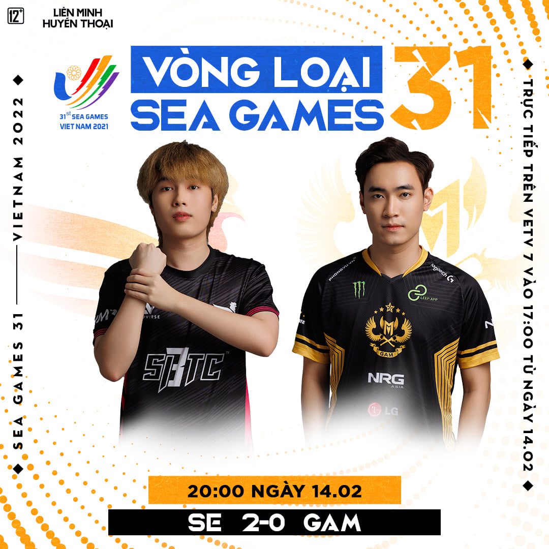 The first 'earthquake' of round 2 in the SEA Games 31 League of Legends qualifiers: SE defeats GAM with a score of 2-0