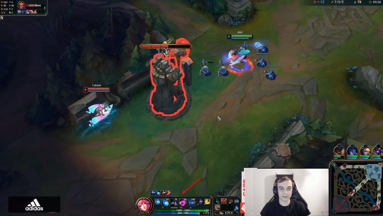 Caps usually maxes W before playing Ahri ADC as this skill provides too many benefits