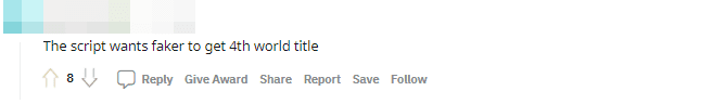 The scenario wanting Faker to win his 4th Worlds title