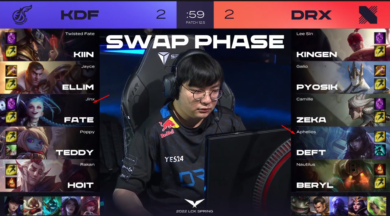 The Aphelios versus Jinx matchup has been repeatedly seen in many tournaments worldwide, and the meta needs a change