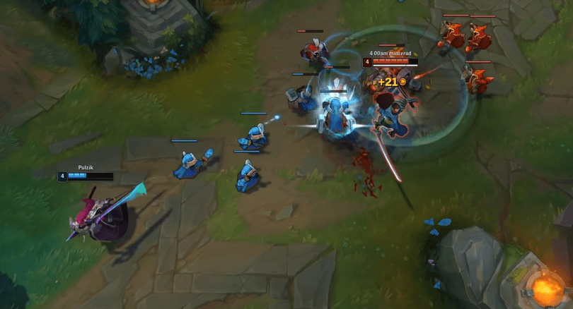 You can execute the E-Q combo and then immediately use the third Blade Surge to knock up the enemy