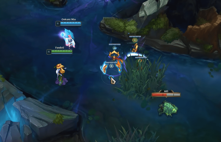 The ward cannot see in the bush while moving outside