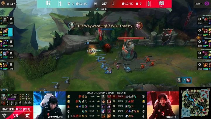 TheShy struggles against Wayward's Tryndamere in the WBG - TES match