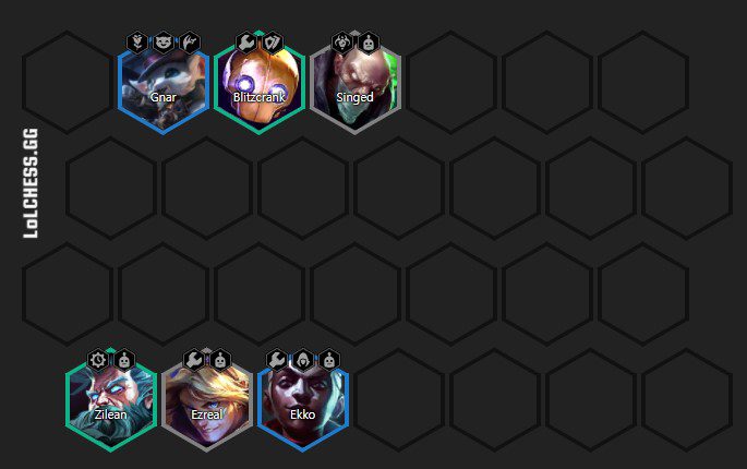 Composition you should aim for in the mid-game, can replace Zilean with Senna if available