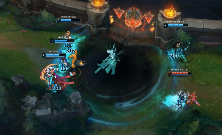 It's unclear which side Karthus is on after being hit by Renata's ultimate as he damages both the Blue and Red teams