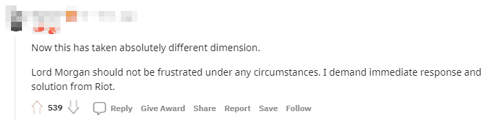 Now it's a different case. Cannot disappoint Sir. Riot needs to take measures immediately