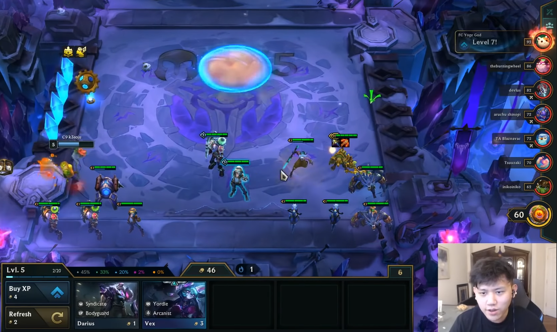 After noticing that the strongest opponent has Zilean placed on the left, you need to quickly move your carry to the right side