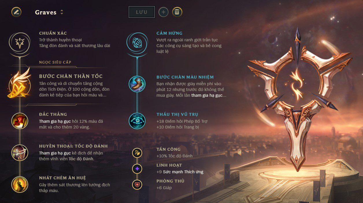 The most suitable rune page for Graves built as a Fighter