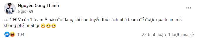 A few hours before this post, Maxx also accused a Team A coach of 'teaching players how to sabotage the team' to recruit without any cost