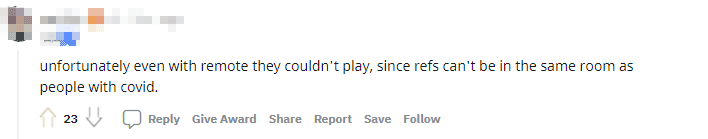 Unfortunately, even if played online, they could not compete because referees could not be in the same room with COVID-19 positive players