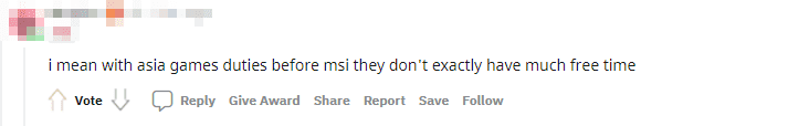 They (LPL) do not have much time as they need to select a team for the Asian Games right before competing in MSI