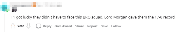 T1 should feel lucky for not facing BRO's main lineup. 'Sir' was the one who gave them a 17-0 streak