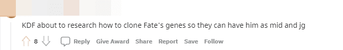 Perhaps KDF should find a way to clone FATE so they can have him play both Mid and Jungle