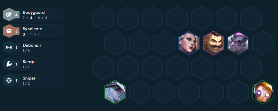 Mid-game team with the addition of Leona and Braum as well as Ashe to activate the Syndicate - Guardian