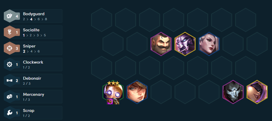 Late game team and Blitzcrank must ensure he has the Marksman emblem
