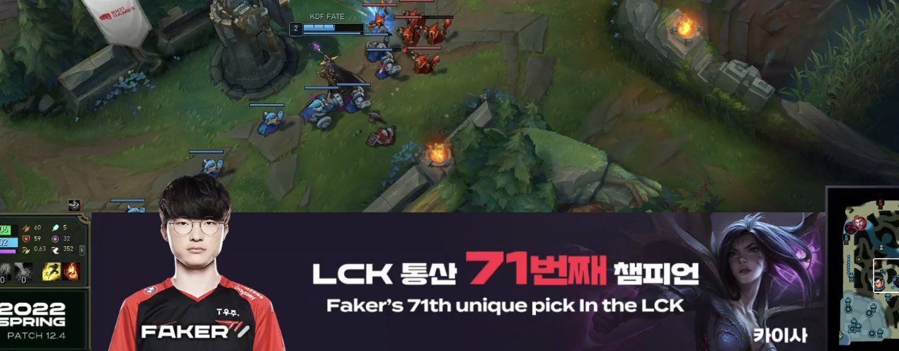 Kai'Sa is the 71st champion used by Faker in the LCK