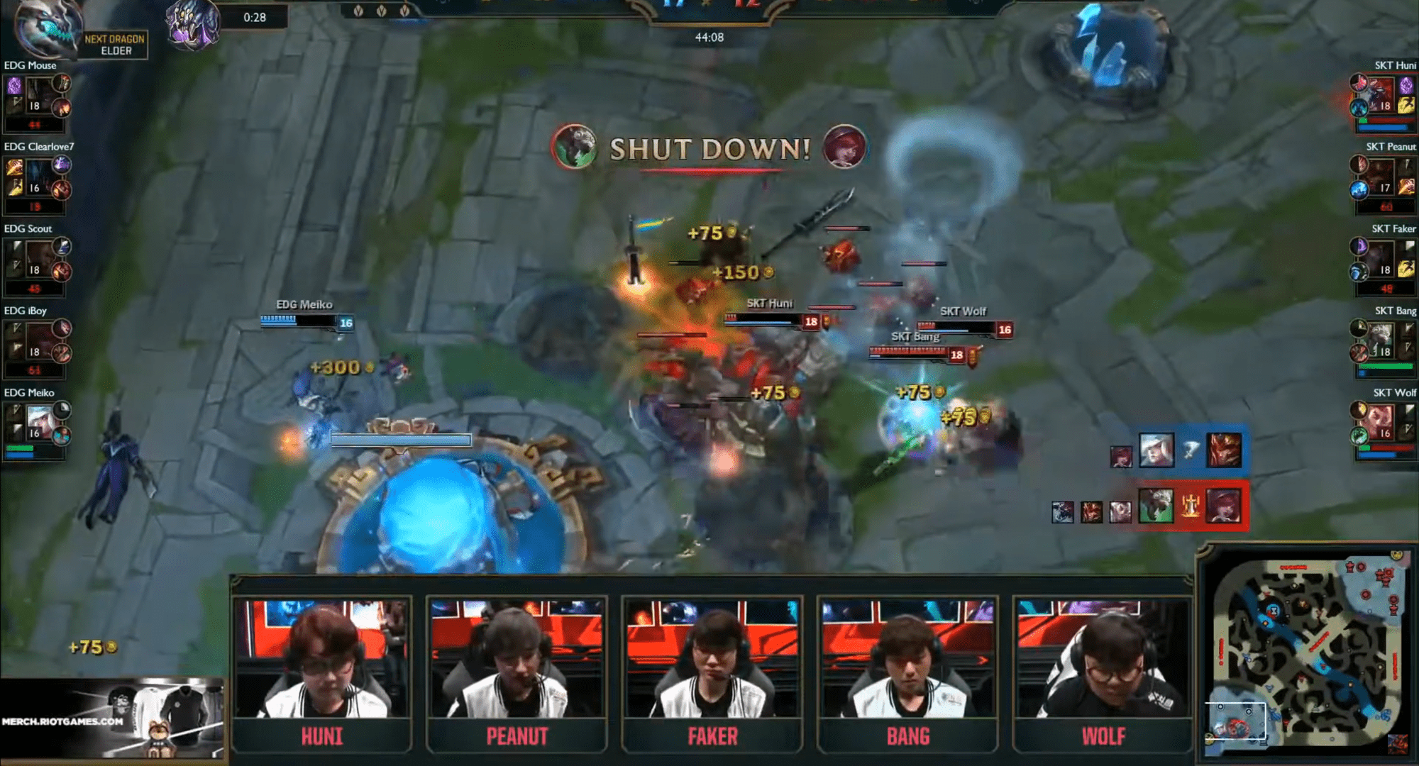 The legendary comeback between SKT T1 and EDG