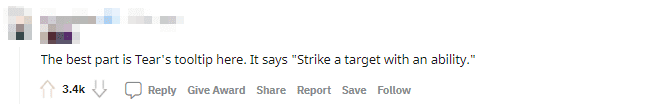 Do you know what the best part of the Tear is? It's: 'Hitting one target with one ability'