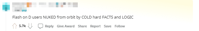 Those who use D for Flash have been obliterated by clear facts and logic