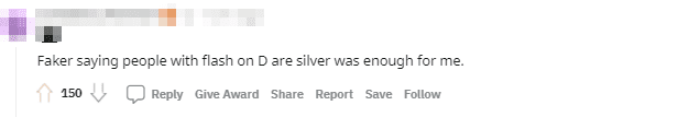 Faker says those who use Flash on D are only Silver rank material